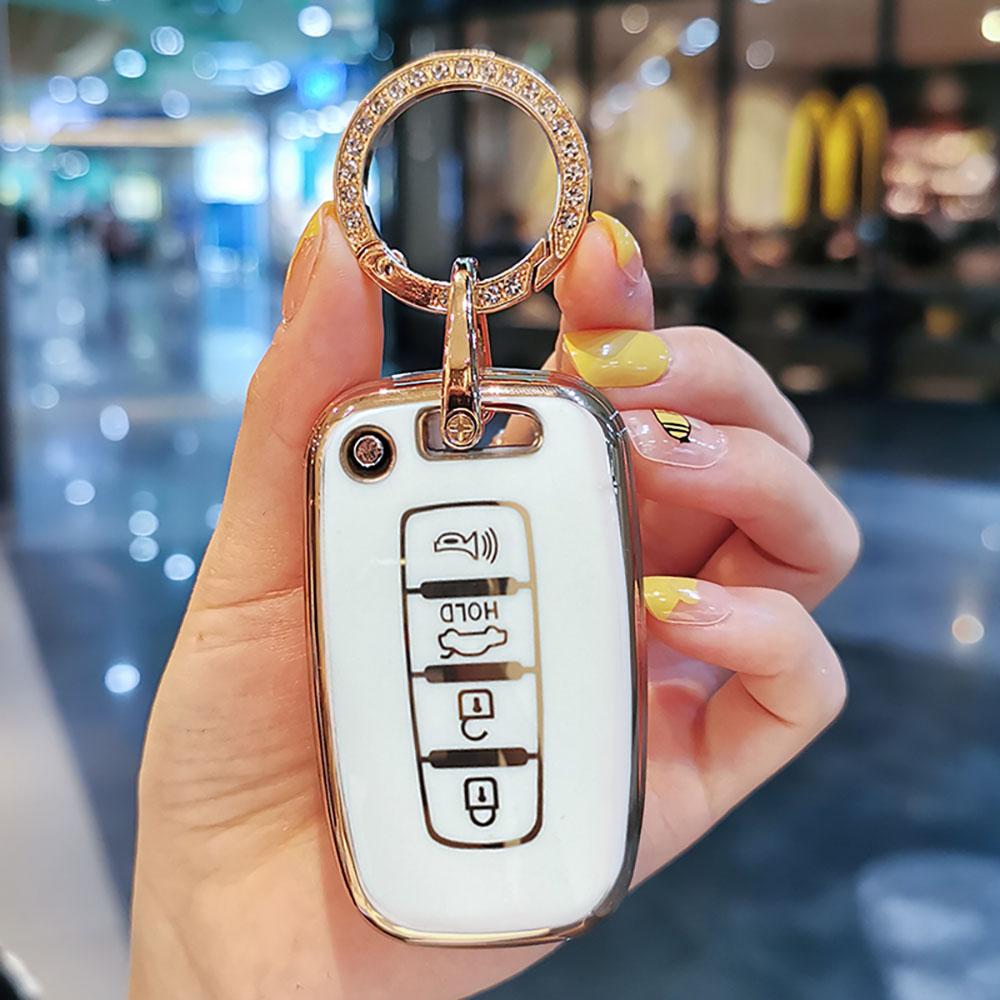Smart Key Case Cover Fob 4 Button For Hyundai Ix35 Elantra Sonata 8 9 For Kia Sportage K5 K2 Sorento Optima Forte 2011-