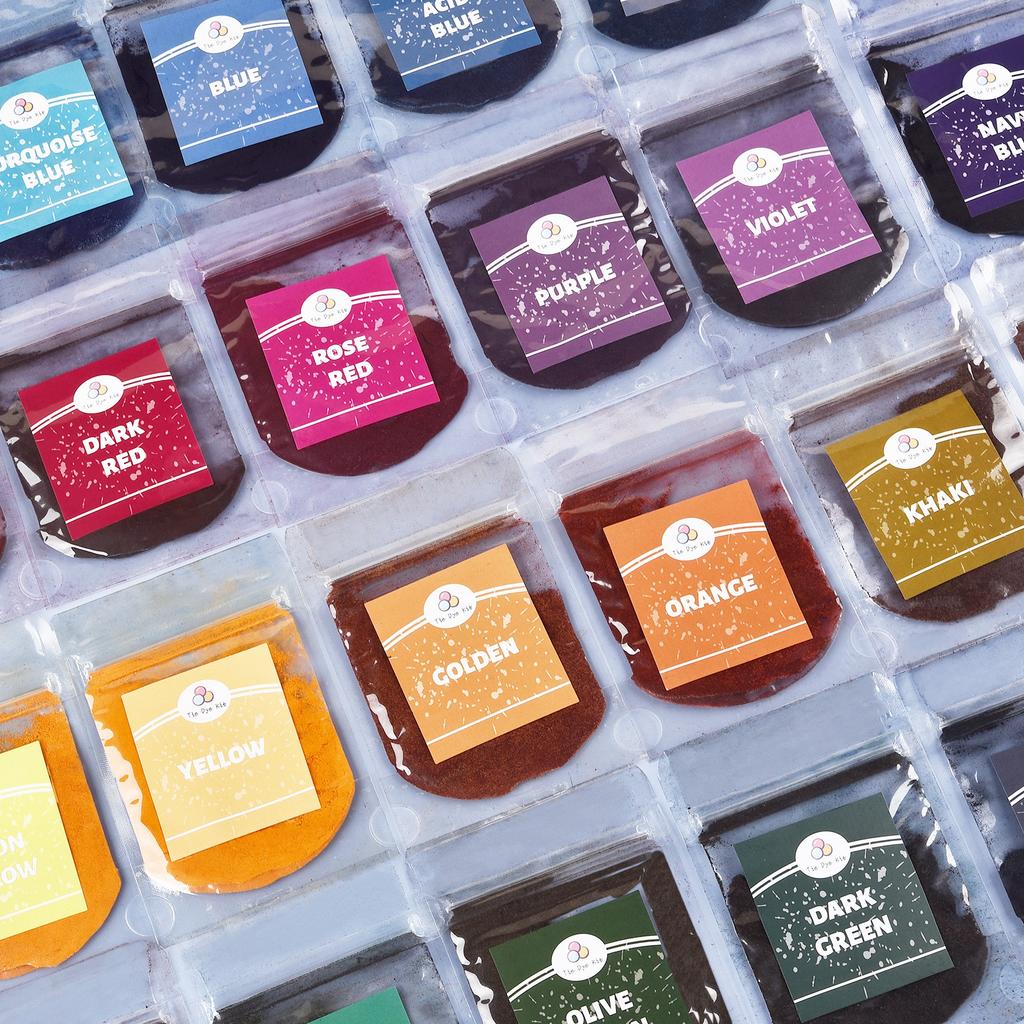 24 Colors 10g Fabric DIY Tie Dye Powder Color Change Free Cooking Color Dye For Fabric Bag Clothes Suit Dye Fabric Decorating