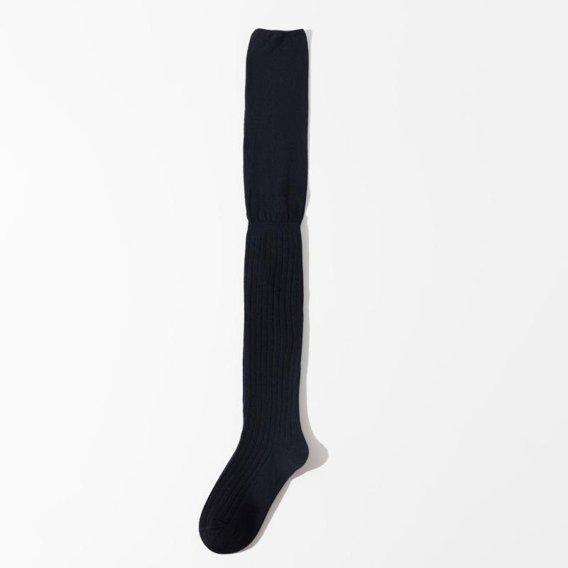 Knee Socks Women'S Autumn And Winter Miu Series Splicing Stockpile Socks Sweet Cool Babes Thigh Socks And Knee Gray Leg Socks