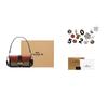 COACH Georgie Cow Leather God Of Wine Bag, Shoulder Bag, Portable Crossbody Bag Large Women's Red & Brown Monogram 5605-IMRL7