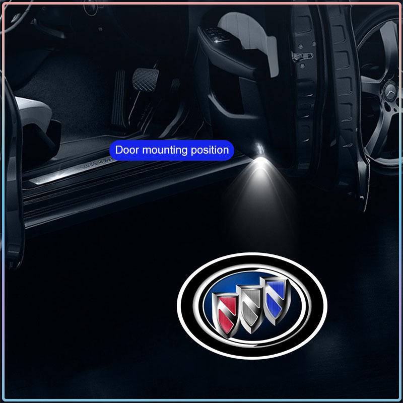 2Pcs/Set Led Car Door Logo Emblem Welcome Light Car Accessories For Buick Regal GS GL6 GL8 Avenir Lacrosse Riviera Envision Lesabre Velite
