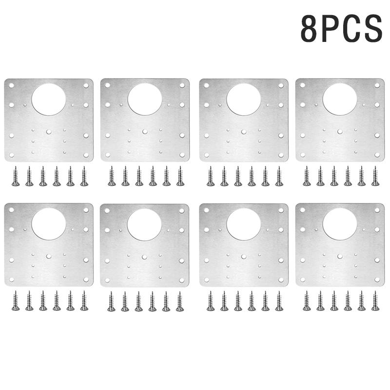 

4/6/8/16 шт. пластина для ремонта петель из нержавеющей стали, ремонтная пластина для ящика корпусной мебели с монтажными винтами 8pcs