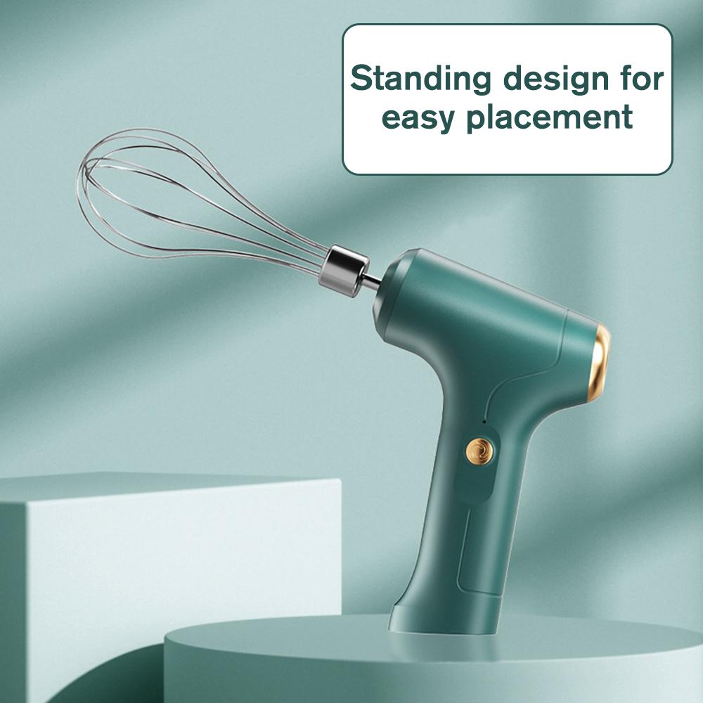 Mixer electric fără fir pentru alimente Blender de mână portabil 1 viteze Batător de ouă de mare putere pentru aluat Coacerea prăjiturii Frișcă Ustensile de bucătărie