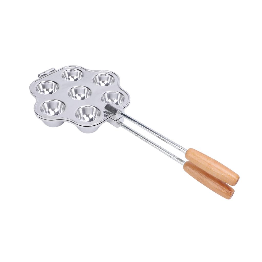 7 Holes Egg Tart Pan Aluminum Alloy Egg Tart Baking Tray with Handle for Small Pie Pudding Cupcake