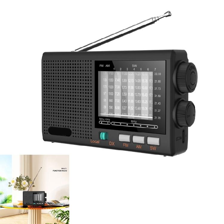 Elderly Friendly Portable Radio AM FM SW MW Bands Rechargeable Battery Radio Large Volumes Speaker Clear Sound