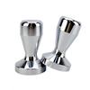 Stainless Steel Coffee Tamper with Wooden Handle & Threaded Powder Distributor