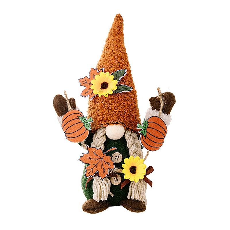 Autumn Gnomes Thanksgiving Decoration Fall Plush Elf Dwarfs Dolls Halloween Gnome Dolls Thanksgiving Day Gift Xmas Gifts