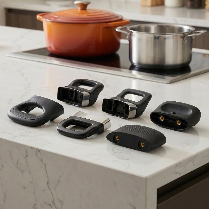 Black Pot Side Handles Heat Resistant Design for Pressure Cooker Safe Grip for Cookware Kitchen Accessories