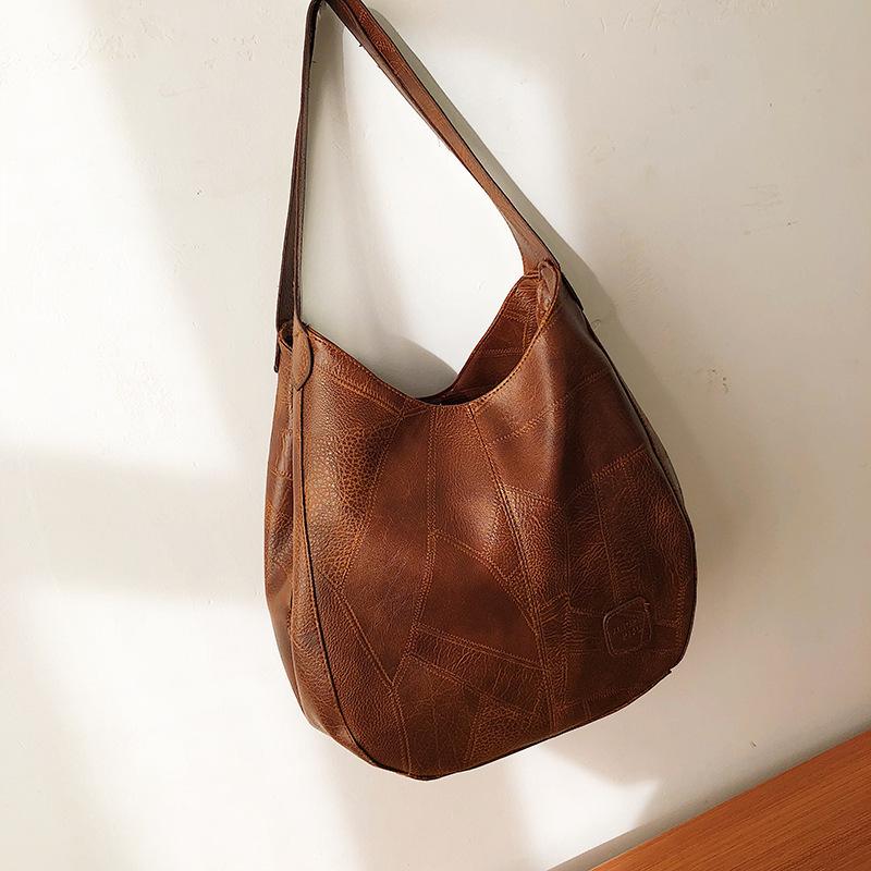Women Vintage Shoulder Bag Designers Pu Leather Handbags Female Luxury Top-Handle Hobo Bags Premium Durable Quality
