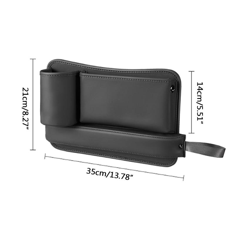 Car Seat Gaps Organizers, PU Leather Car Seat Gaps Filler Organizers Universal Adjustable Gaps Filler for Phone Cups