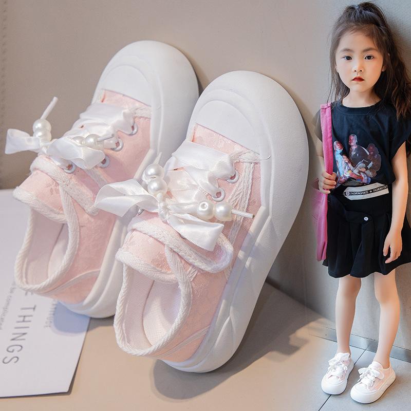 Children's canvas shoes breathable summer new student single shoes boys casual sports shoes girls soft bottom low-top classmates