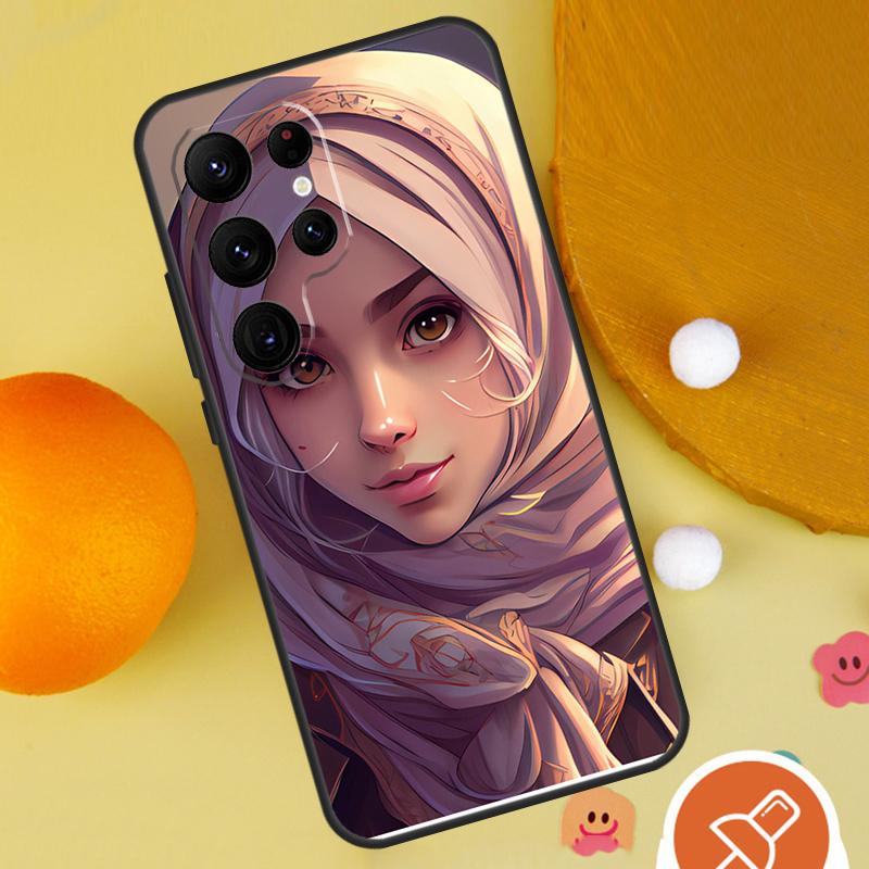 

Muslim Arabic Hijab Girl Phone Case For Samsung Galaxy S25 Ultra S23 S22 S21 Ultra S9 S10 S20 Plus S24 FE Funda Cover Galaxy S20 FE