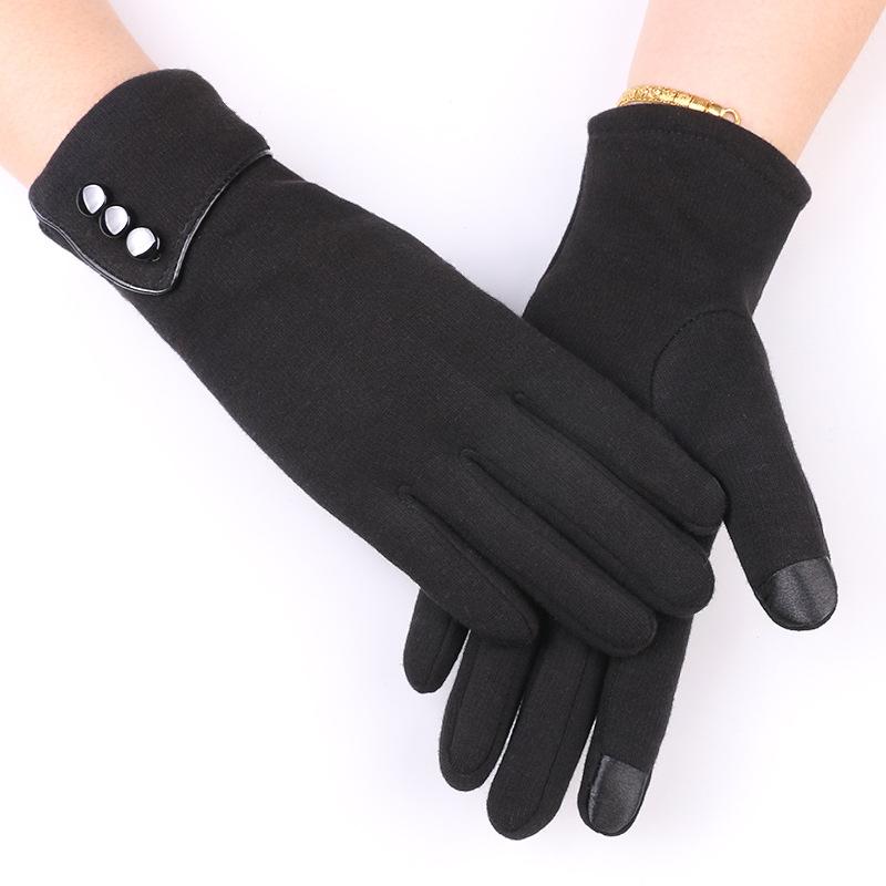 Elegant Plush Women Gloves Autumn Winter for Fitness Women Phone Touch Screen Gloves
