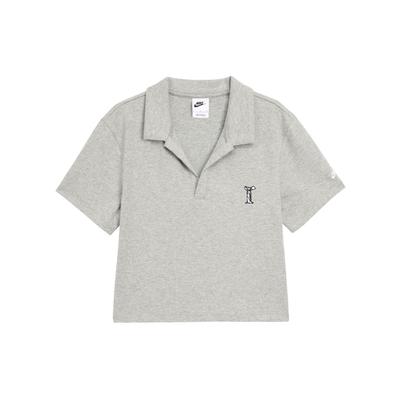 Tricou Polo Sport Culoare Solidă Mânecă Scurtă Croială Slim Fit Topuri Femei Gri Închis HJ6852063