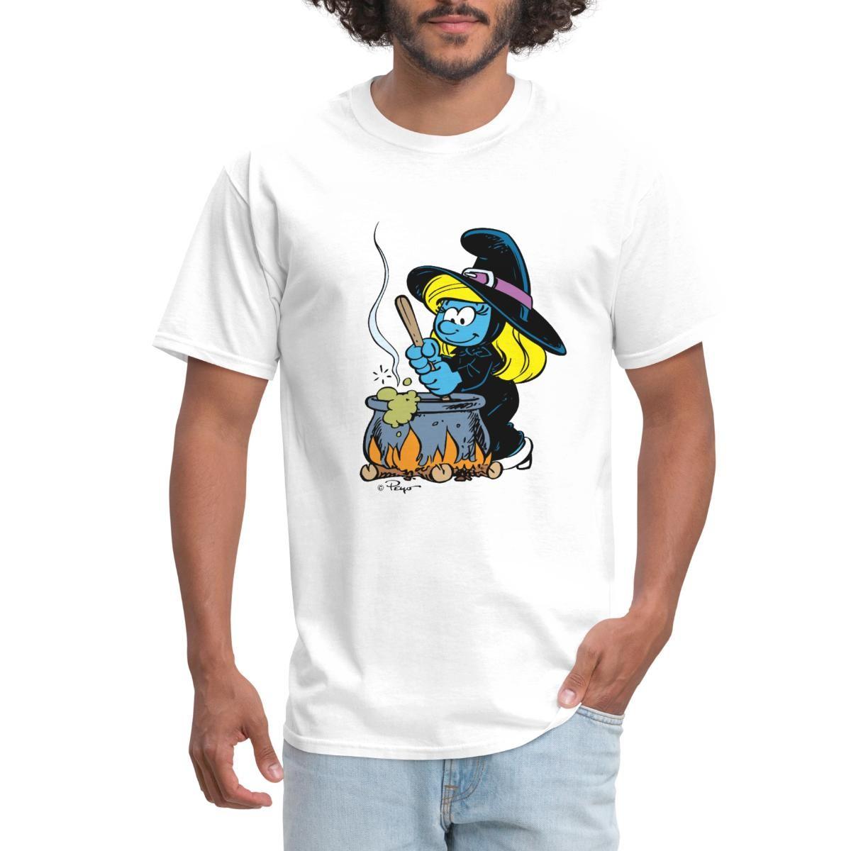 The Smurfs Halloween Smurfette As A Witch Men s T-Shirt XL