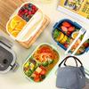 Zweiteilige Bento-Box mit Lunchtasche - Mikrowellengeeignete Bento-Box, modische Lunchtasche, faltbare Bento-Box, für Arbeit oder Reise
