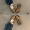 Late Evening Wind Brown Bag Head Travel Sandals Women Wear French Retro Fairy Mary Jane Roman Shoes