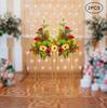 2 Pack Gold Wedding Flower Stand Metal Plant Stand Square 28x28x80cm for Home Wedding Party Decoration Indoor Outdoor