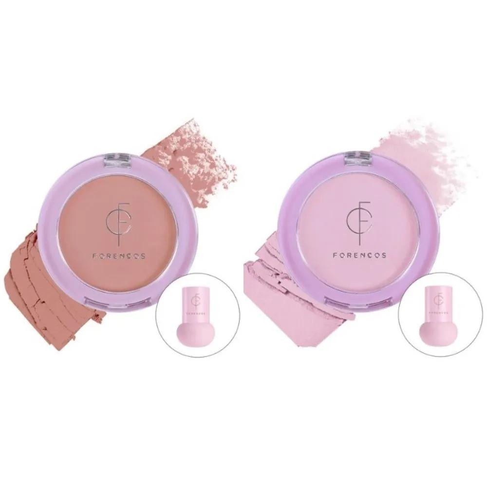 Набор румян Forencos Pure Blusher 07 Lena + 08 Fog + Пуховка