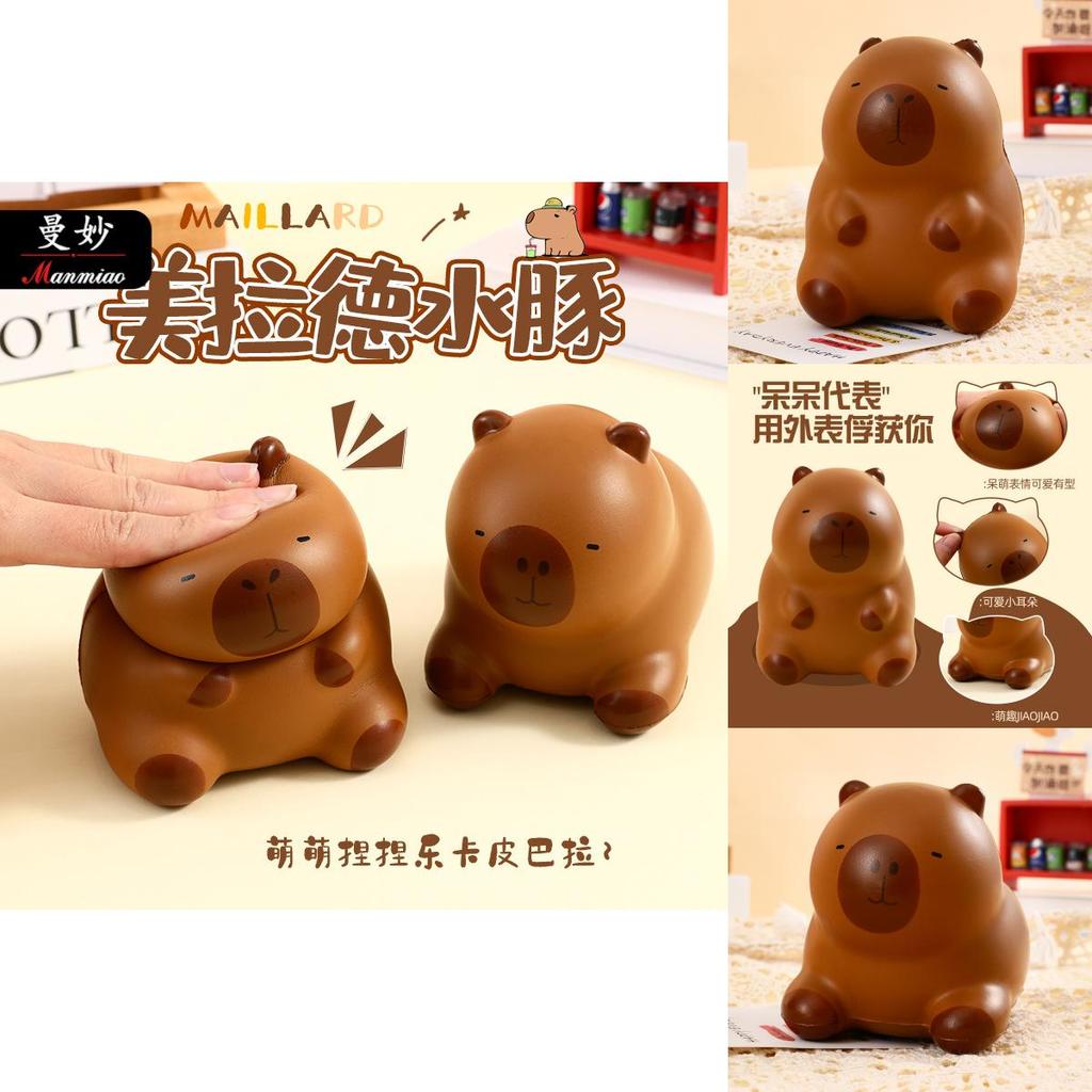 Creative Meladeka Capybara Squishy Toy Office Cartoon Stress Relief Figurine Gift