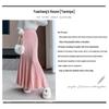 Autumn/Winter 2025 High-Waisted Knit Fishtail Skirt: Drapey Ribbed A-Line with Wide Hem