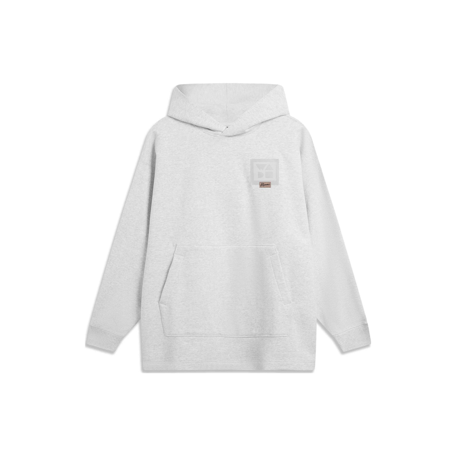 Li Ning Sweatshirt Unisex Heather Gray Stone Gray AWDT935-2 XL