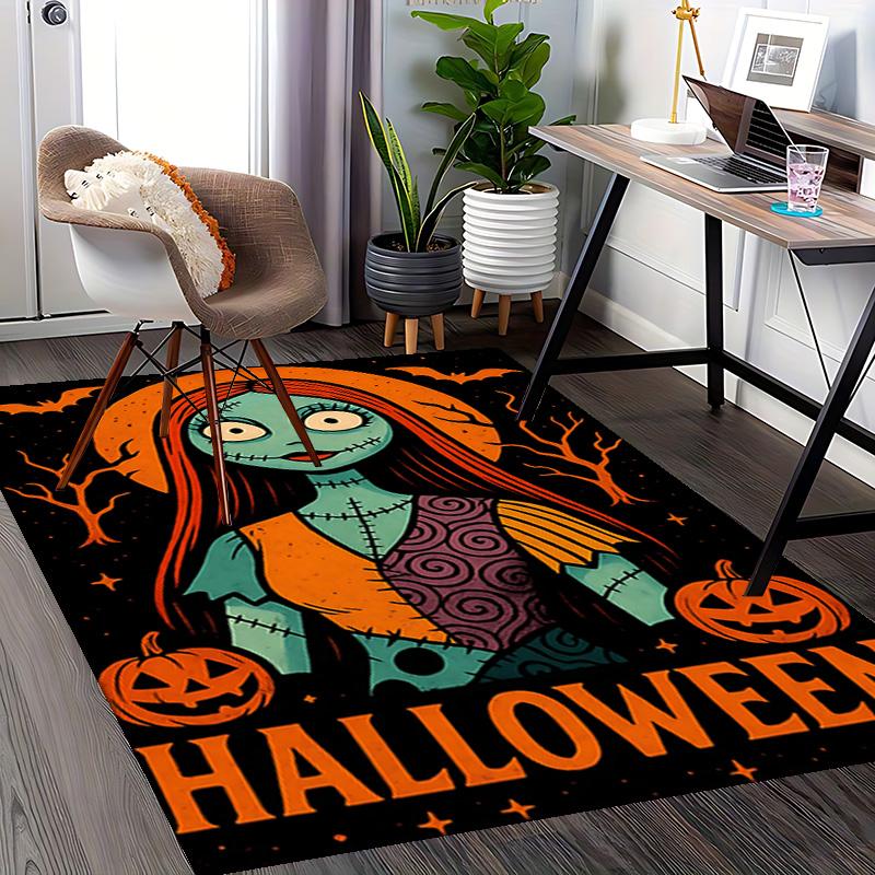 1pc Nightmare Before Christmas Carpet for Playroom Bedroom Living Room Sofa Home Decor,Game Area Rug Non-slip Floor Mat. D7280127