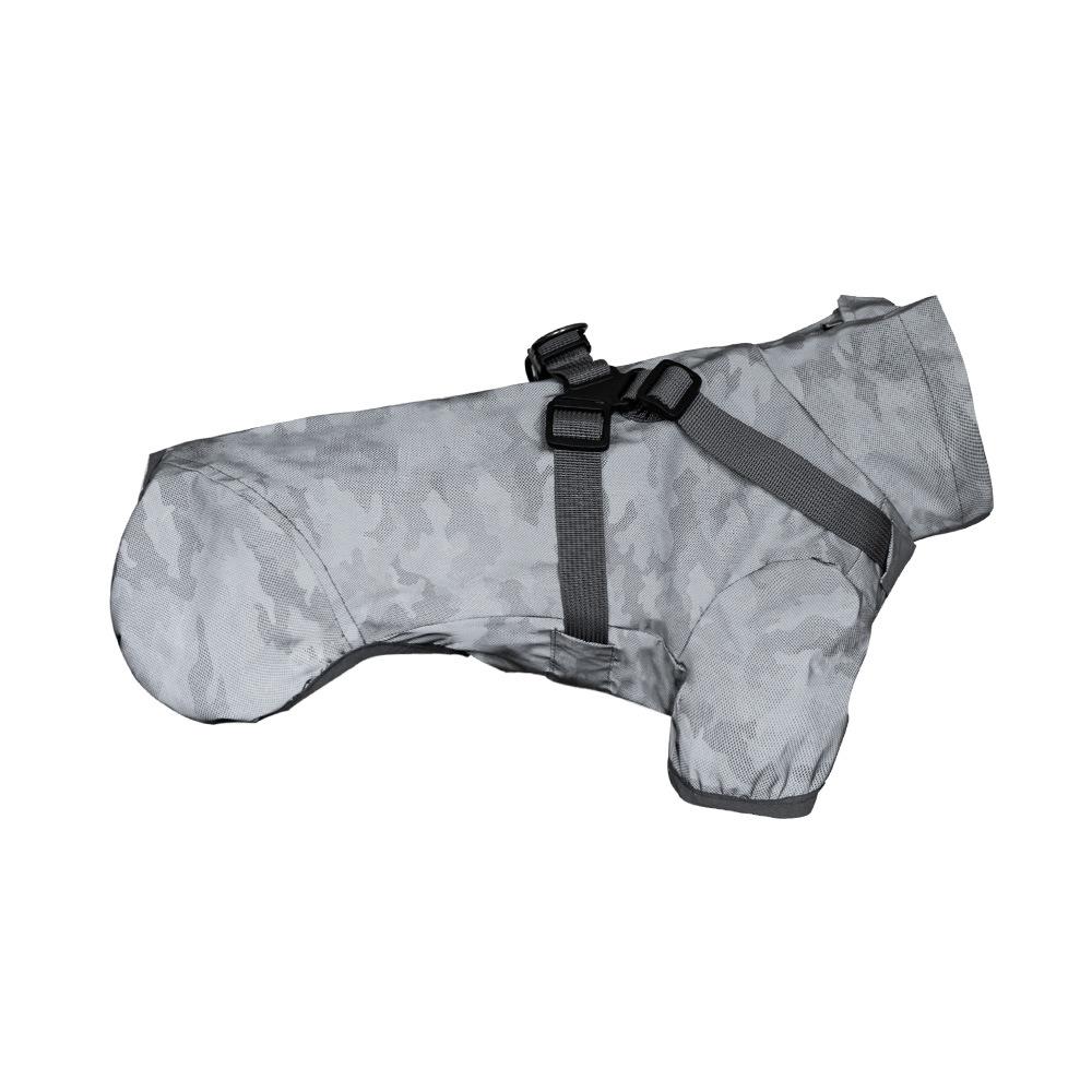 Dog raincoat Small and medium-sized dog spring and summer integrated chest and back reflective poncho Pet supplies