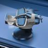 Solar Powered Airplane Car Ornament Dashboard Aircraft Model with Suction Cup 360 Degrees  Rotating Propeller Center Console Drift Accessory