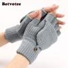 Botvotee Free Shipping Y2k Accessories Sleeves for Women Arm Warmers Winter Knit Sleeves Half Finger Pink Arm Guard Oversleeve