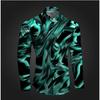 Men's Abstract Design Printed Long Sleeve Shirts Casual Cardigan New Button Holiday Fashion Shirts
