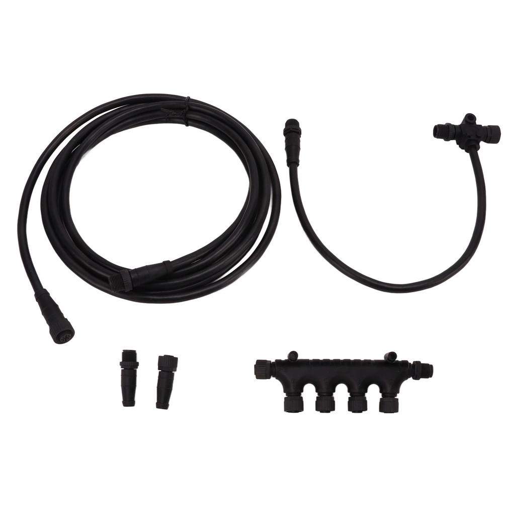 for NMEA 2000 Backbone Drop Cables Multiport Tee Terminators Kit 5Pin M12 Thread IP67 Waterproof for Lowrance Networks