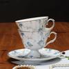 Blue and White Ceramic Coffee Cup Breakfast Cup Dessert Plate Water Cups Milk Mug Flower Tea Cups Juice Mug Coffee Mug S