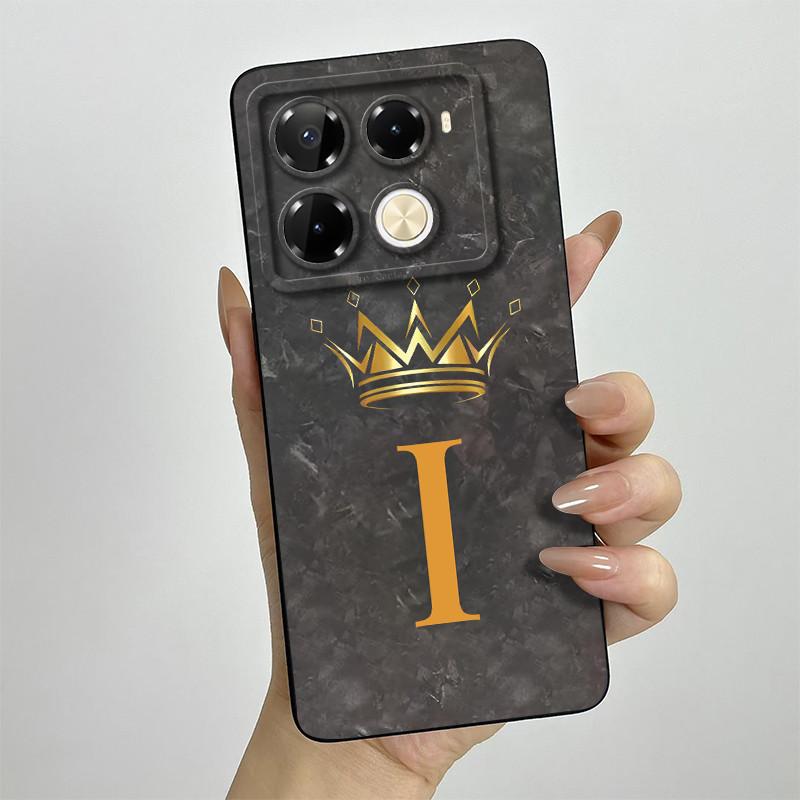 Phone Case For Infinix Note 40 4G X6853 Note 40 Pro Plus X6851B 40 Pro 4G X6850 5G X6851 Fashion Letters Matte Soft Cover Funda