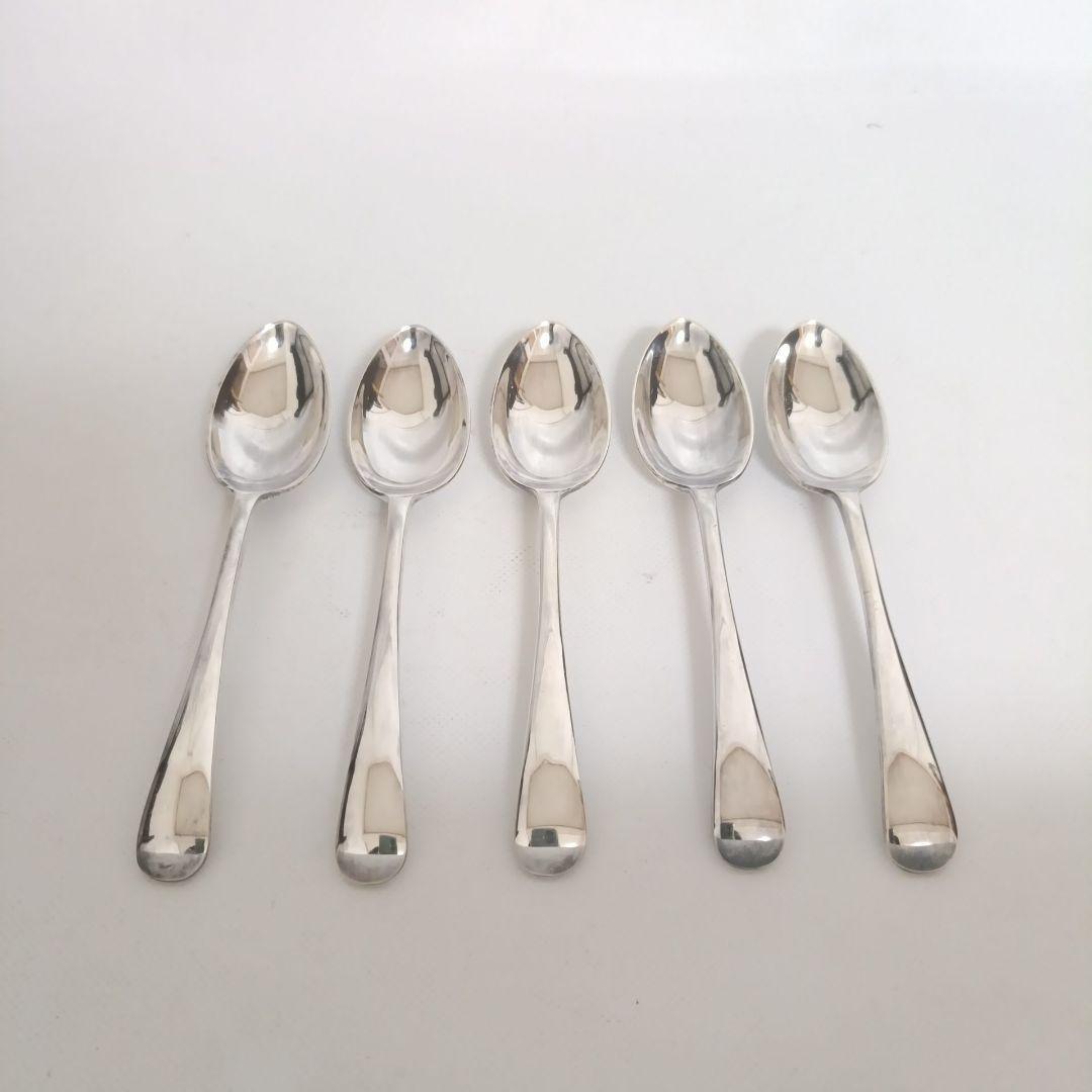 Used British Teaspoon 5 JOHN ELKAN Silver Plate A1 John Elkan British Vintage Antique