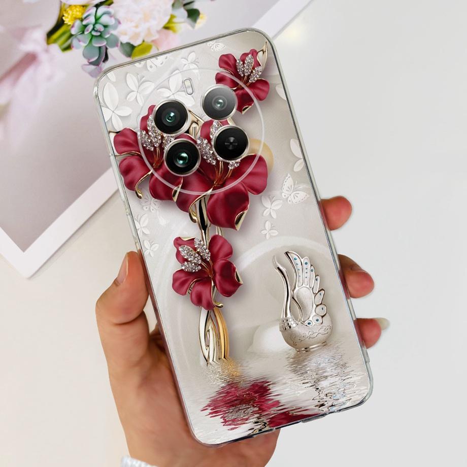 For Realme 12 Pro Plus Case Soft Clear TPU Silicone Phone Case For Realme 12 Pro Pro+ Cute Cartoon Shockproof Back Cover Fundas