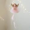 Feather Christmas Hanging Decorations Mesh skirt Angel Girl Doll  Party Supplies