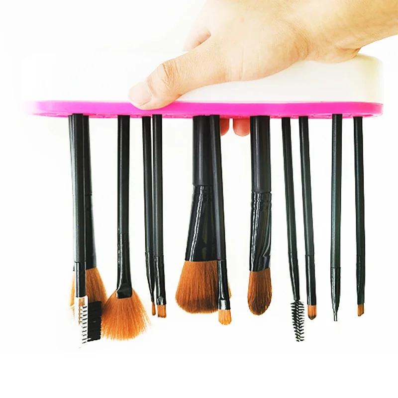 Silikonová úložná krabička na kosmetiku, rtěnka, tužka na obočí, stojánek na štětce na make-up, bezplatný držák na pero, baterie, stolní úložný box