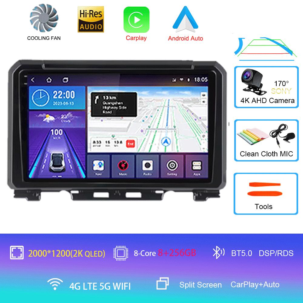 For Suzuki Jimny JB64 JB74 2018 2019 2020 Antoradio Android 14 2 Din Car Multimedia Stereo Player GPS Navigation Wifi DSP 9 Inch