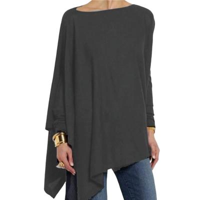 Women's Spring Summer Long Sleeve Loose Large Size Comfortable Loose Round Neck T Shirt