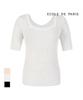 ECOLEDEPARIS Square Neck Short Sleeve Knit_Rb37Kkcp40Z