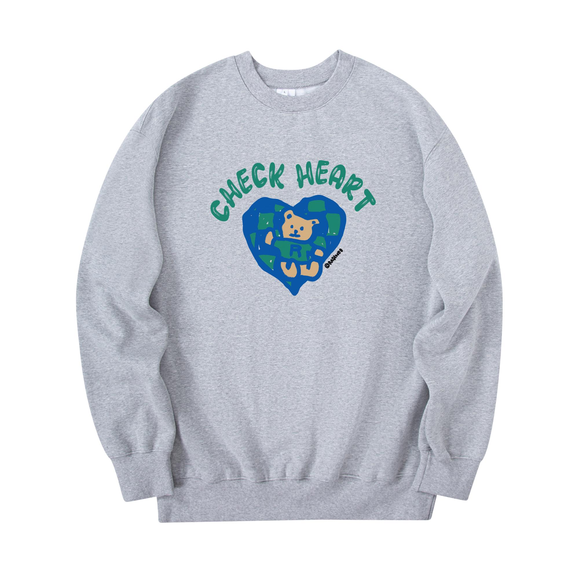 Свитшот Radineo Check Heart Серый L