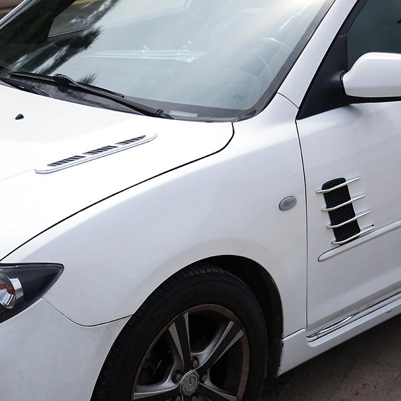 1 Par Auto Flow Ventil Skjerm Hai Gjeller Simulasjon Utløp Sideventil Bilklistremerker Panserdekorasjon Bilmodifikasjonstilbehør