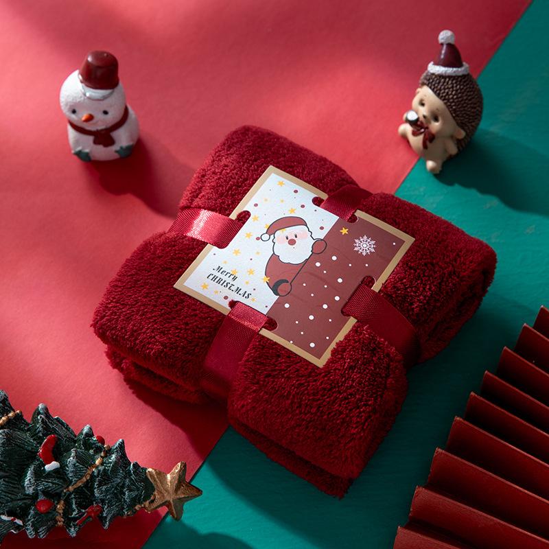 Christmas Towel Gift Box Set New Year Towel Creative Holiday Present Souvenir Package