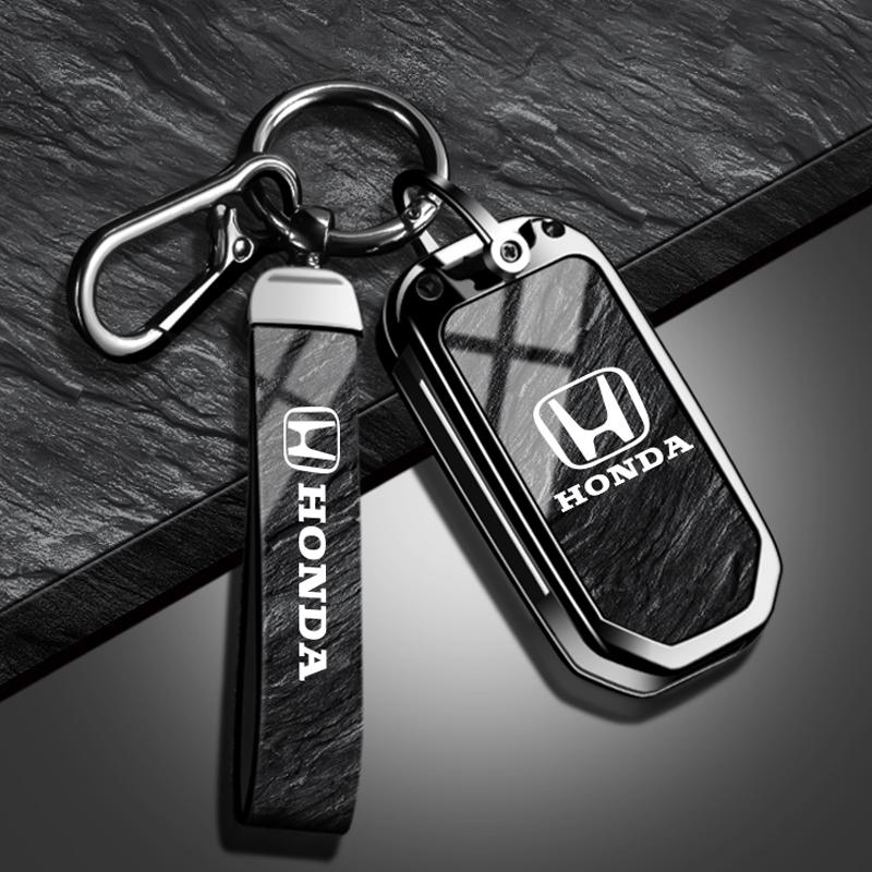 

Zinc Alloy Car Flip Key Case Fob Cover Protection Shell Keychain For Honda CIVIC CR-V INSPIRE CITY Accord HR-V Pilot Sport SI EX
