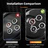 Carbon Fiber Car Gear Shift Button Switch Cover Sticker For Fiat 500 Abarth 595 695 12-23 Auto Interior Decoration Accessories