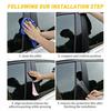 For Honda Civic 10th 16-20 Glossy Black Door Window Pillar Posts Cover Trim EOA