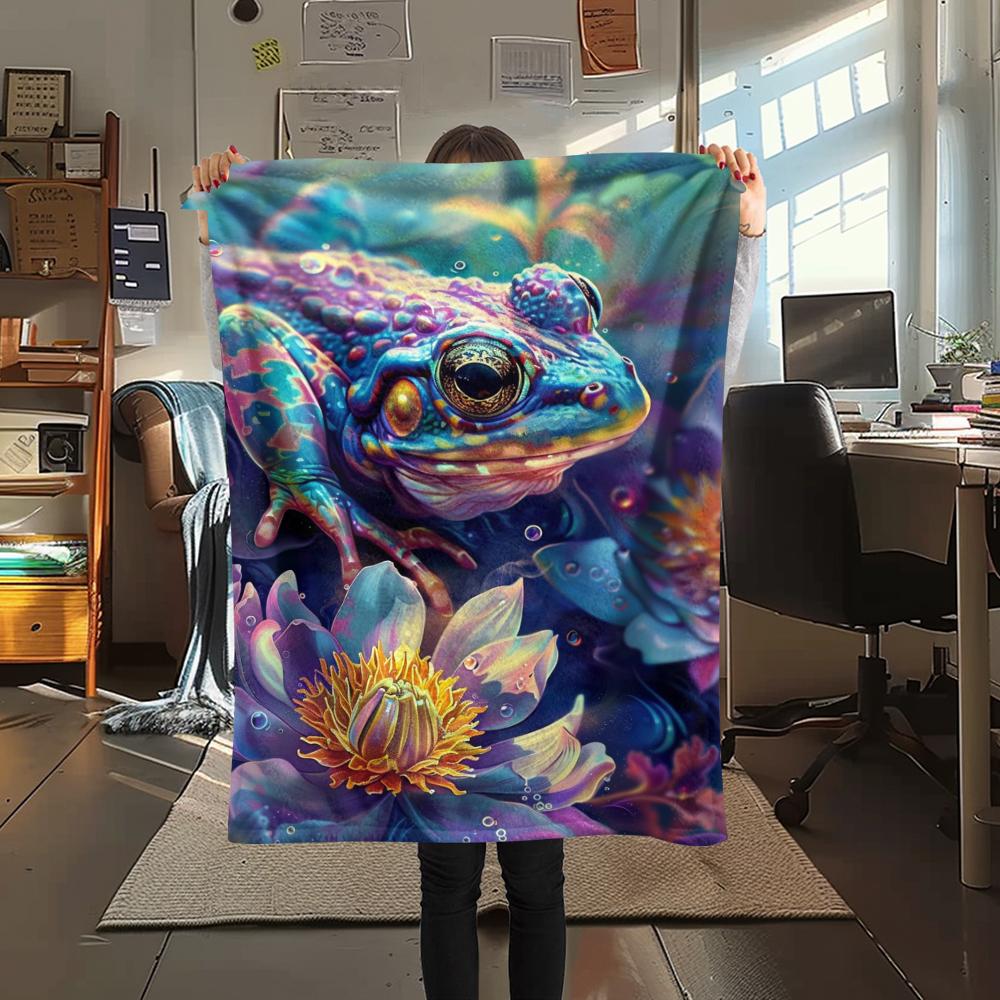 1 Manta de Franela con Estampado de Dibujos Animados, Alta Calidad, Cómoda para Todas las Estaciones, Decoración del Hogar, Calidez y Confort, Perfecta para Regalo de Navidad o Cumpleaños