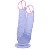 Double Dildos Female Masturbation Double Penetration Both Vagina and Anus Big Penis with Suction Cup Sex Toy Strap On Two Dildo