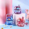 New Cute Double-drinking Children's Straw Cup, Double-compartment Plastic Water Cup, Straw Water Bottle
